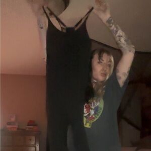 PINK Victoria's Secret Black Jumpsuit with Sleek Design